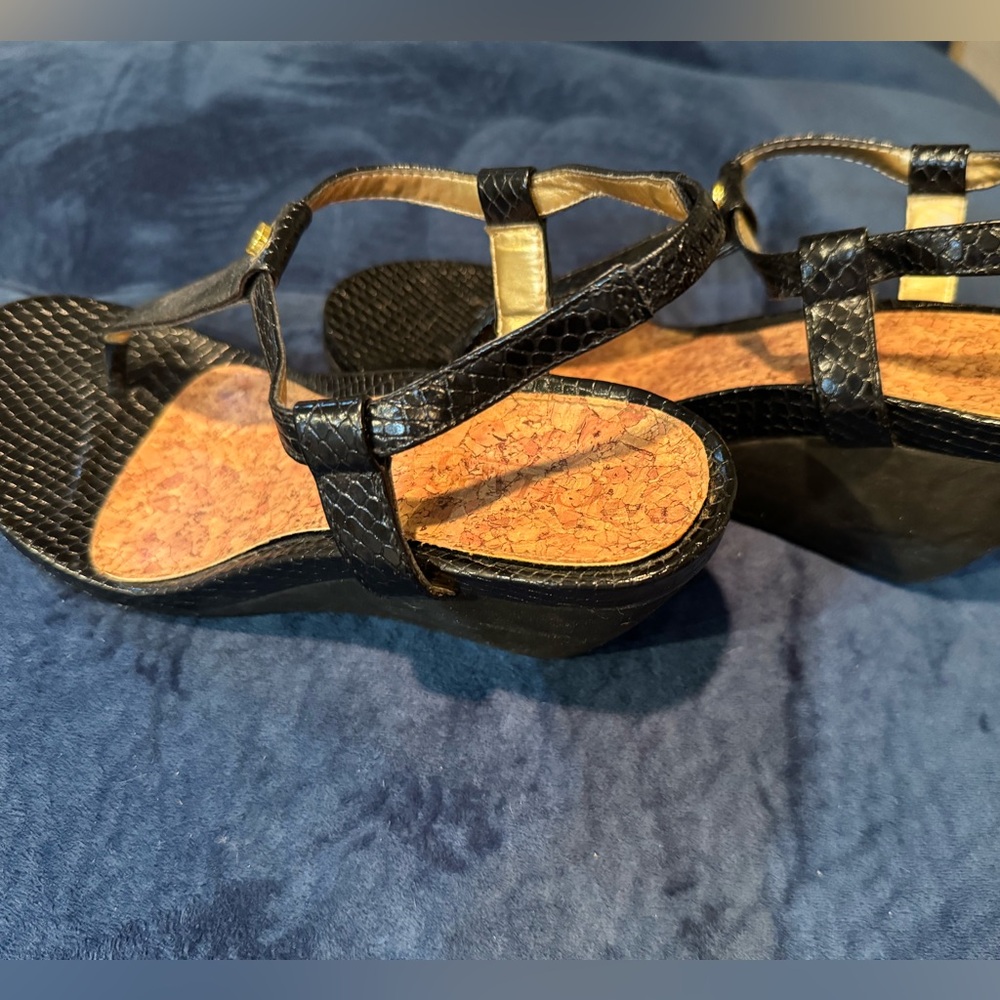 Chaps cork platform sandals Size 7